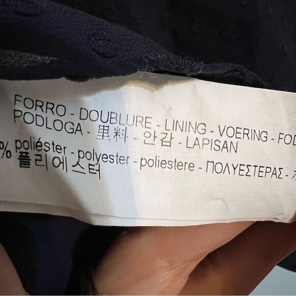 ZARA Navy Ruffle Top Women’s Sz X-Small NWT 🏷 trafaiuc collection - Picture 13 of 14